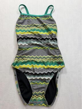 Speedo Girls' Zigzag One-Piece Cutout Swimsuit‎